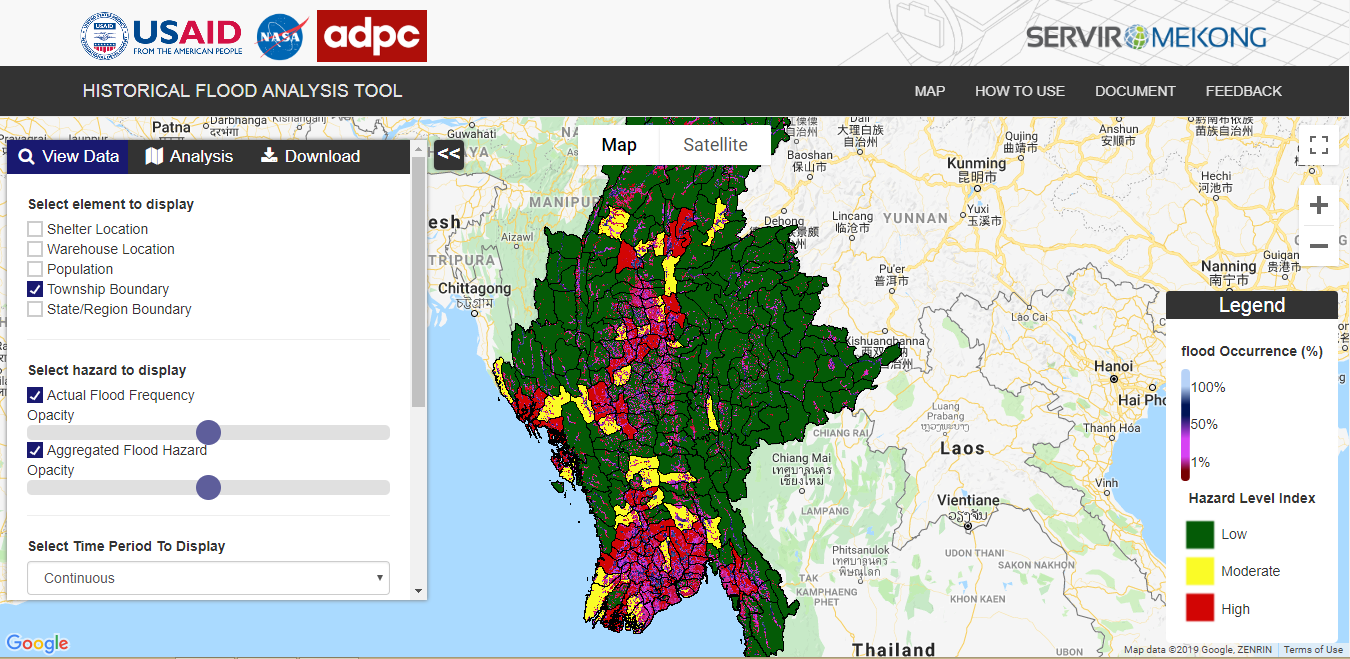 Historical Flood Analysis Tool